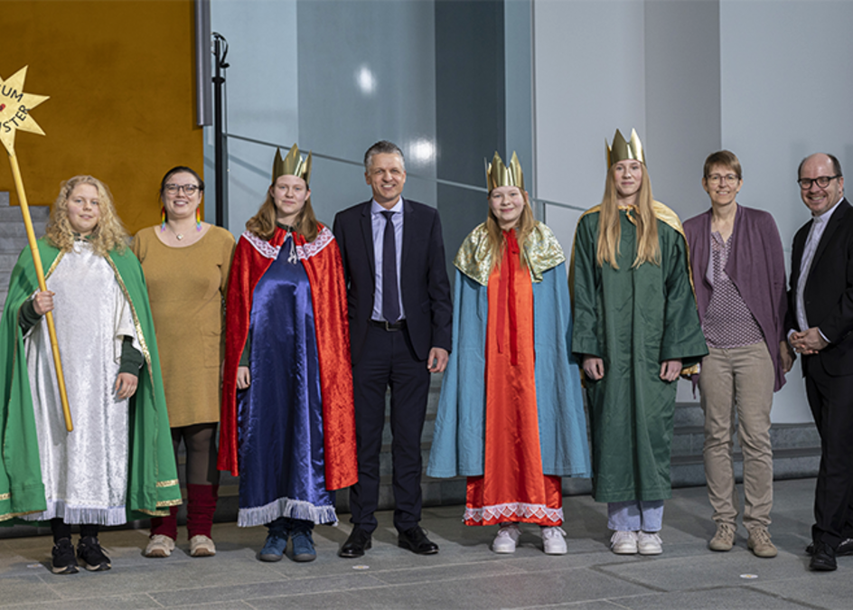 Kleingruppe zum Fototermin