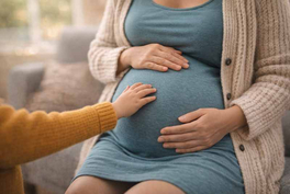 Symbolbild, erstellt mit innoGPT Bild von einem Schwangerschaftsbauch
