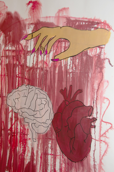 Foto von einem Bild auf dem Flur der Jugendklinik