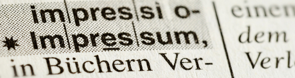 Titelbild Lexikoneintrag "Impressum" 