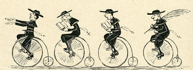 Karrikatur zum Radfahren