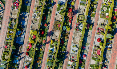 © Offizialat Vechta / Johannes Hörnemann Ein Friedhof von oben