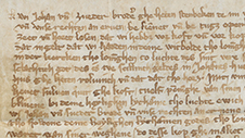 Ausschnitt einer Urkunde aus dem Pfarrarchiv Löningen