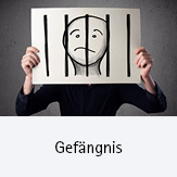 Gefängnisseelsorge; Symbolbild: Strichmännchen hinter Gittern